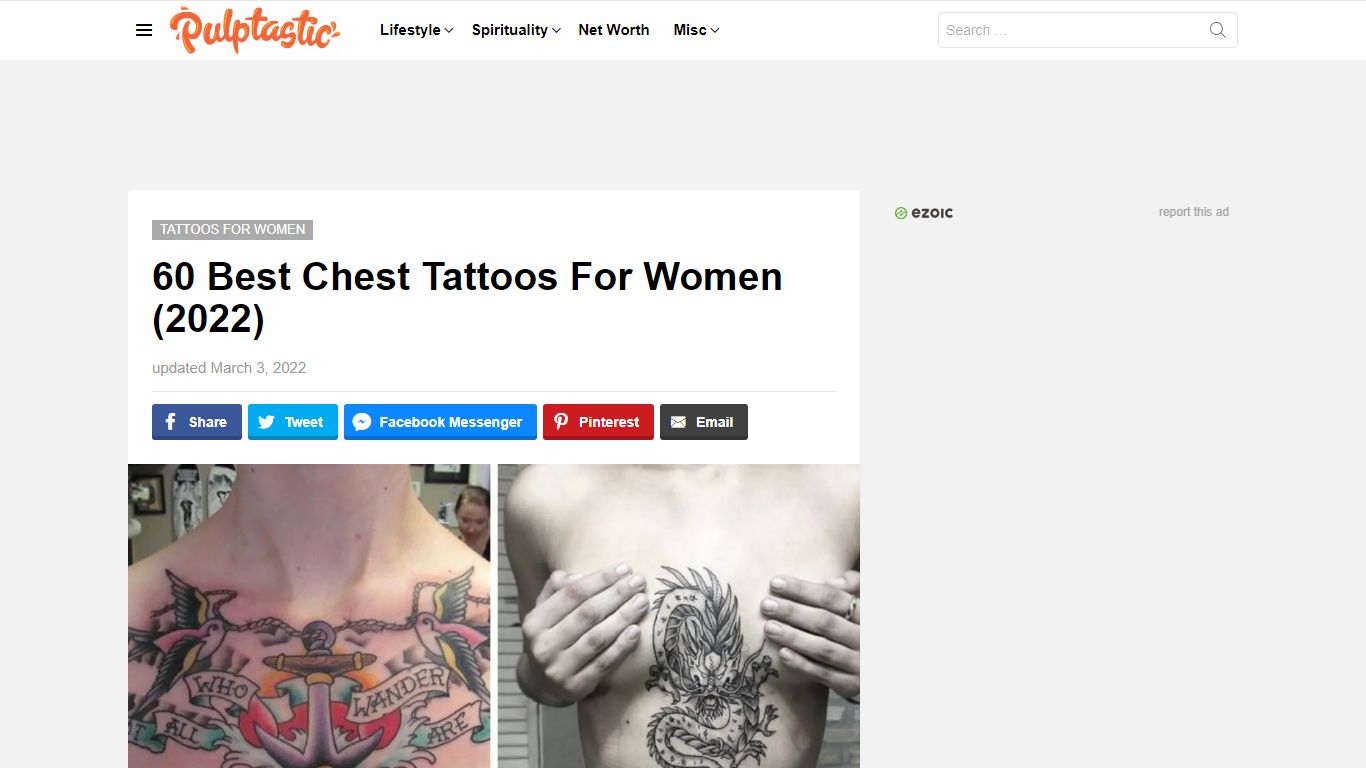 60 Best Chest Tattoos For Women (2022) - Pulptastic