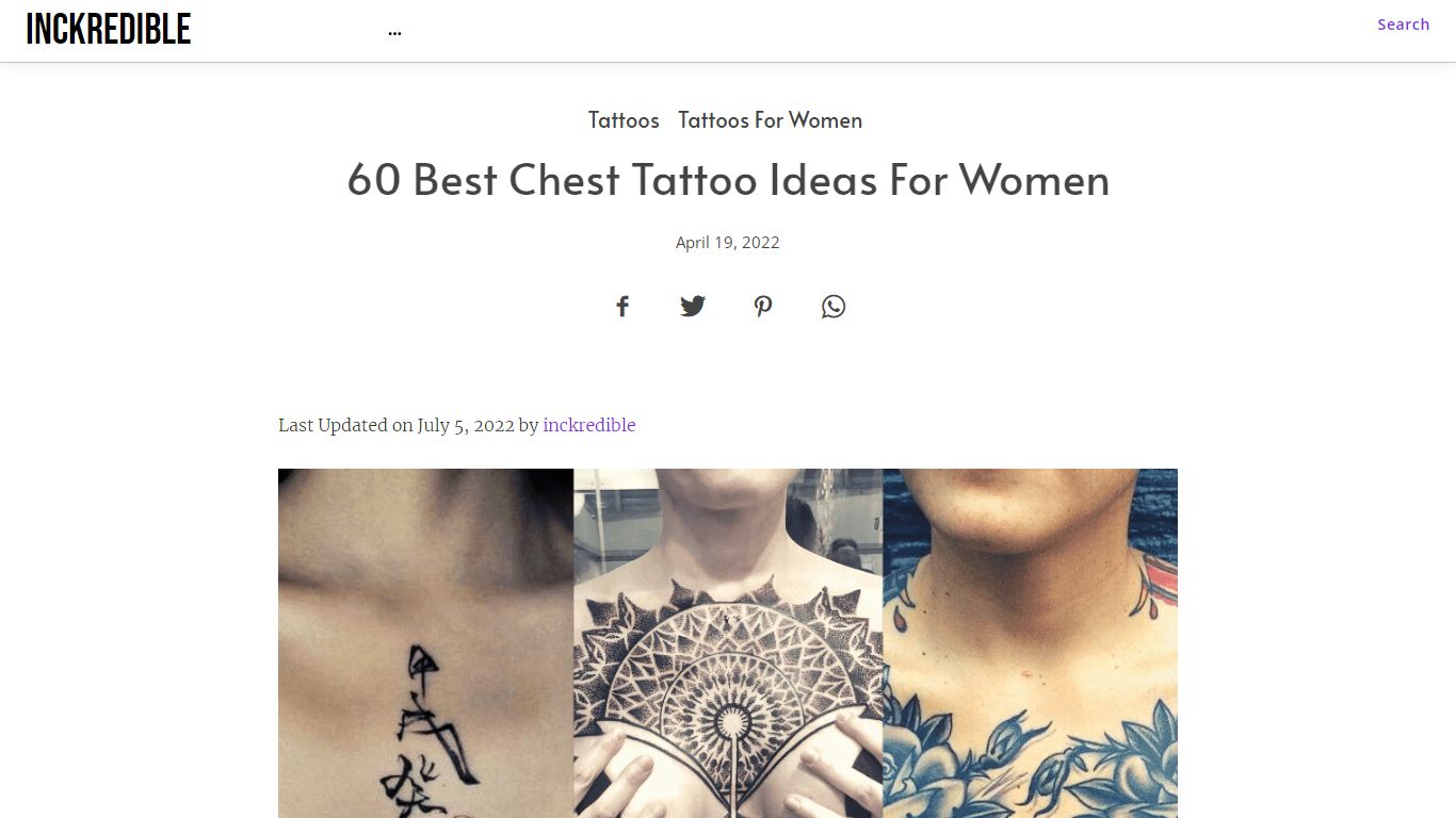 60 Best Chest Tattoo Ideas For Women - Inckredible.com